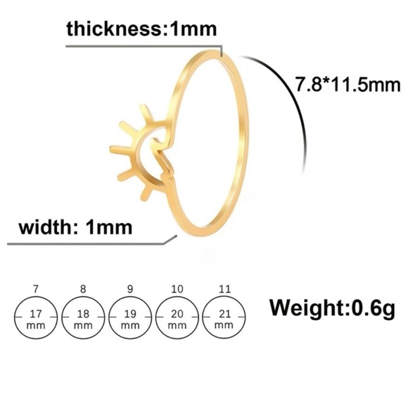 Sun and Ocean Wave Ring - Picture 4 of 5